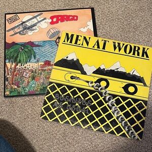 Men At Work Vinyl Record Set / Cargo & Business as Usual